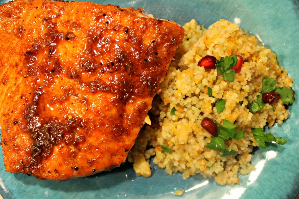 Sweet Orange Salmon with Browned Butter-Orange Couscous