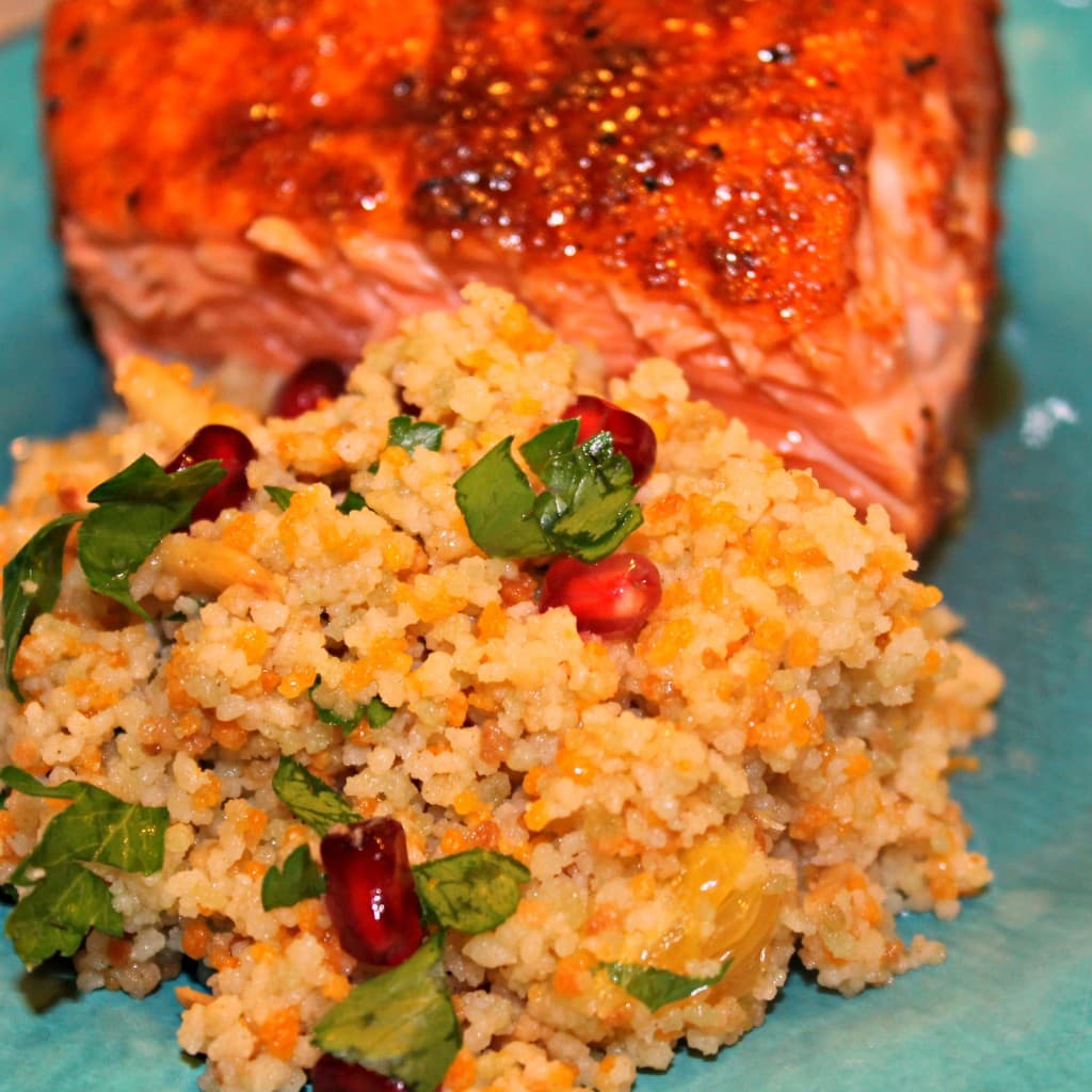 Sweet Orange Salmon with Browned Butter-Orange Couscous