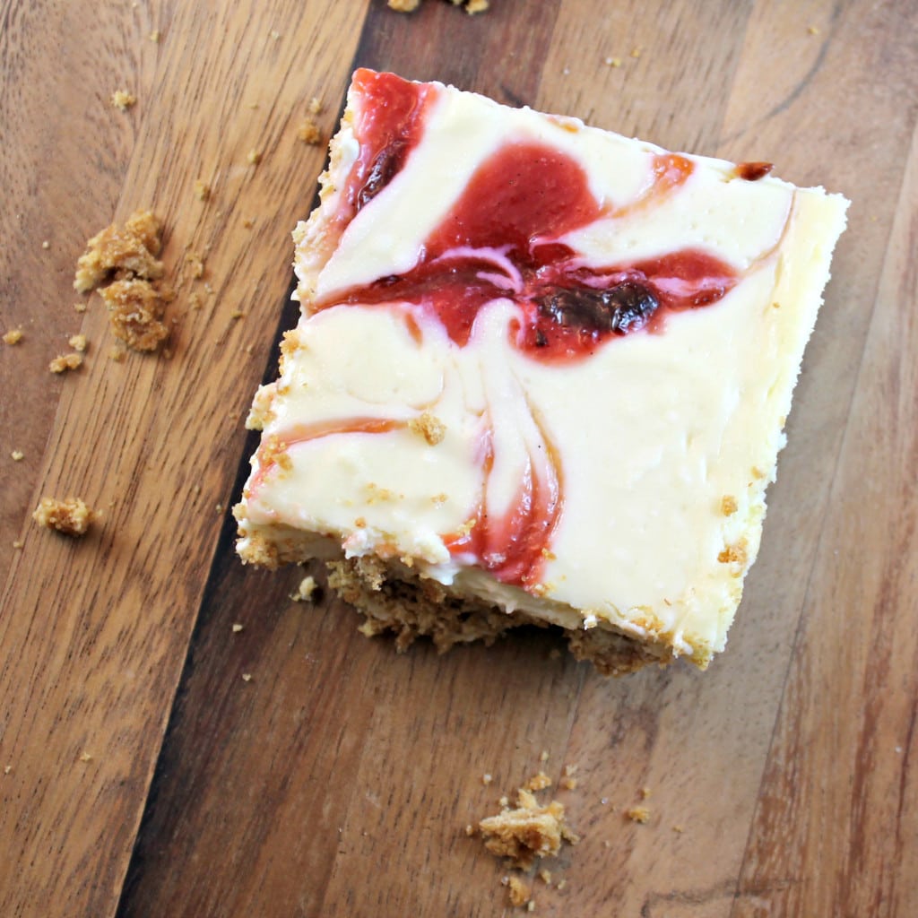PlumSwirled Cheesecake Bars Recipe I Can Cook That