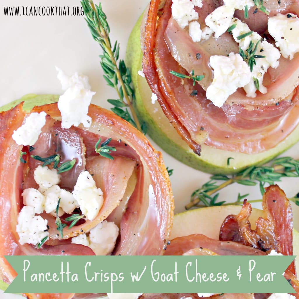 Pancetta Crisps With Goat Cheese and Pear