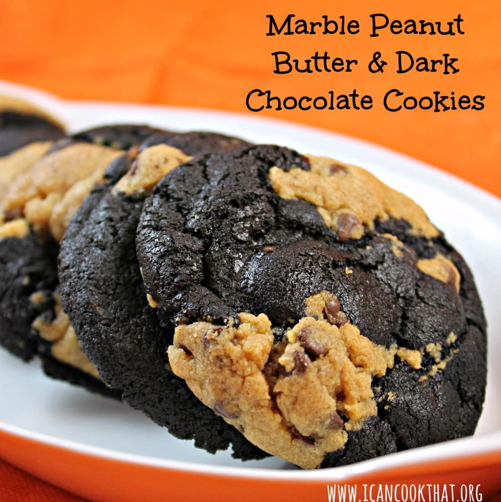 Marble Peanut Butter & Dark Chocolate Cookies