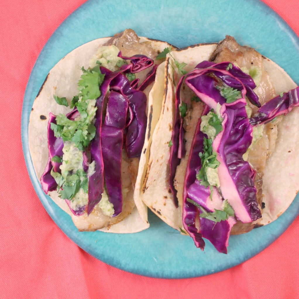 Fish Tacos with Tomatillo Sauce