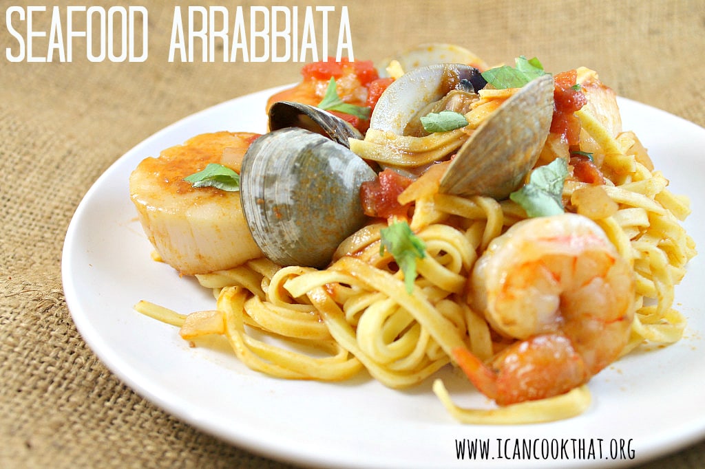 Spicy Seafood Arrabbiata over Linguine I Can Cook That