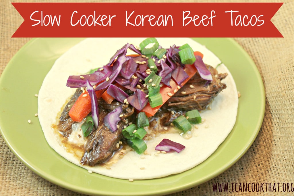 Slow Cooker Korean Beef Tacos #CampbellSauces