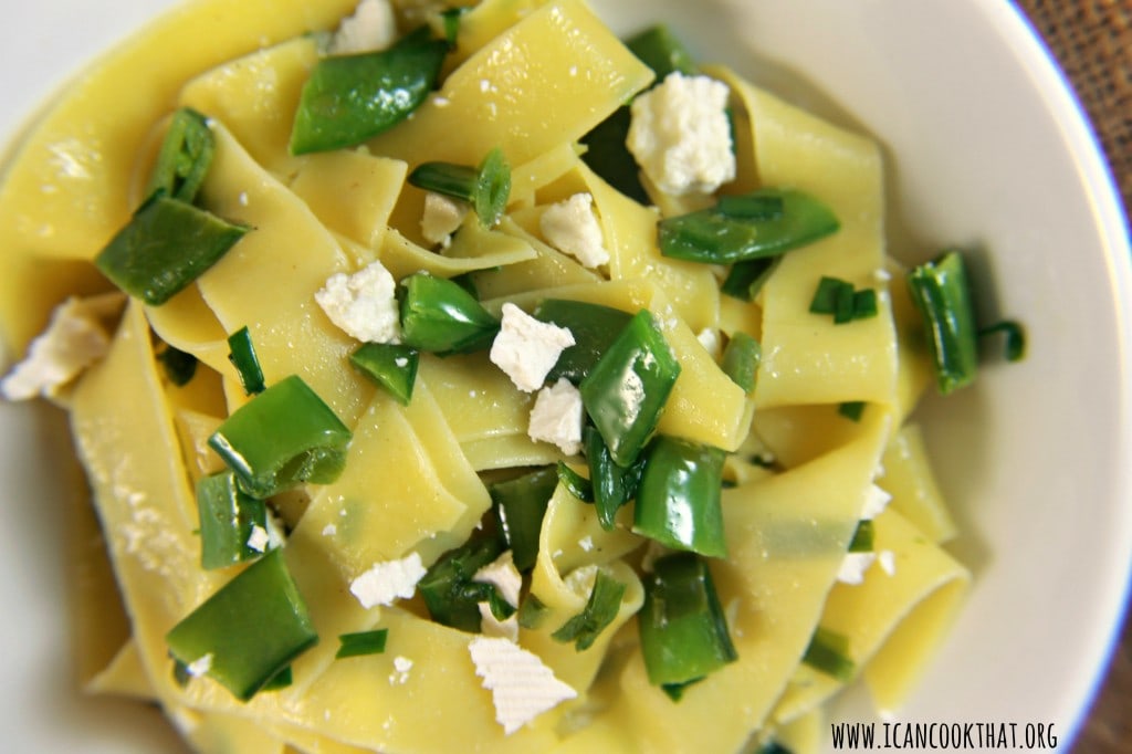 Pappardelle Pasta with Snap Peas