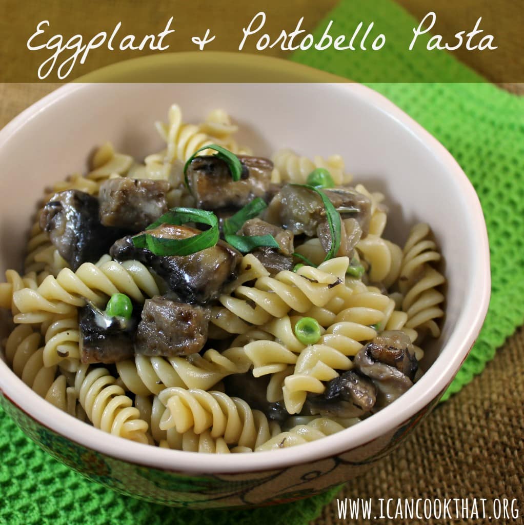 Eggplant and Portobello Pasta #BeerLoversHH