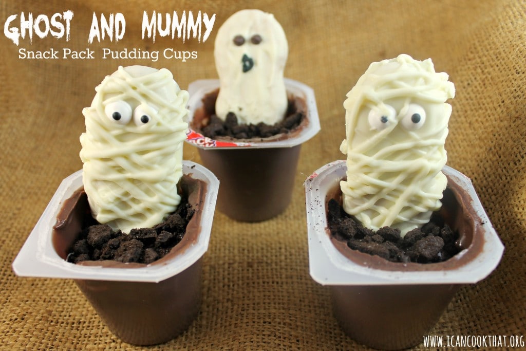 Ghost and Mummy Snack Pack Pudding Cups #SnackPackMixins #shop