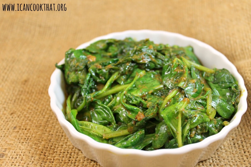 Steamed Spinach with Curry Butter