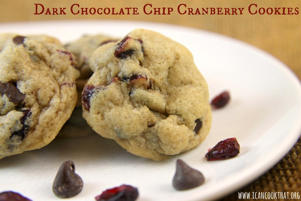 Dark Chocolate Chip Cranberry Cookies #fbcookieswap