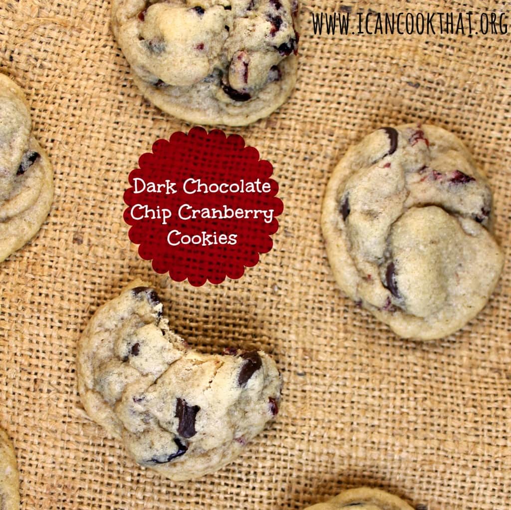 Dark Chocolate Chip Cranberry Cookies #fbcookieswap