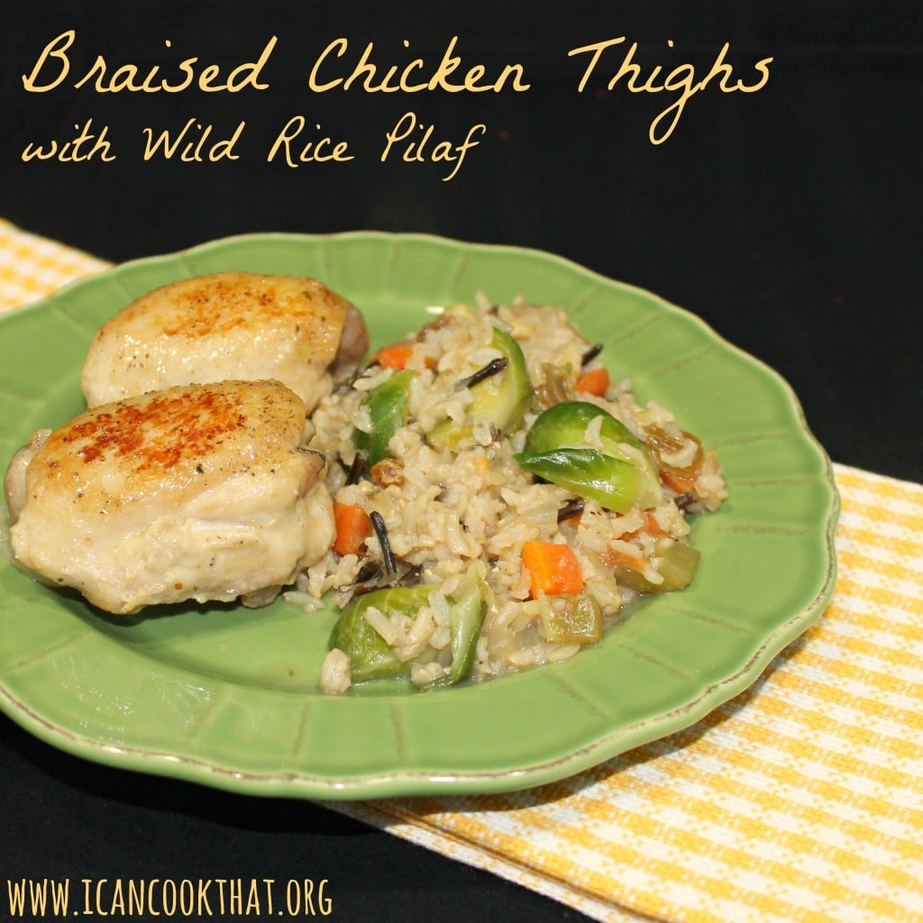 Braised Chicken Thighs with Wild Rice Pilaf