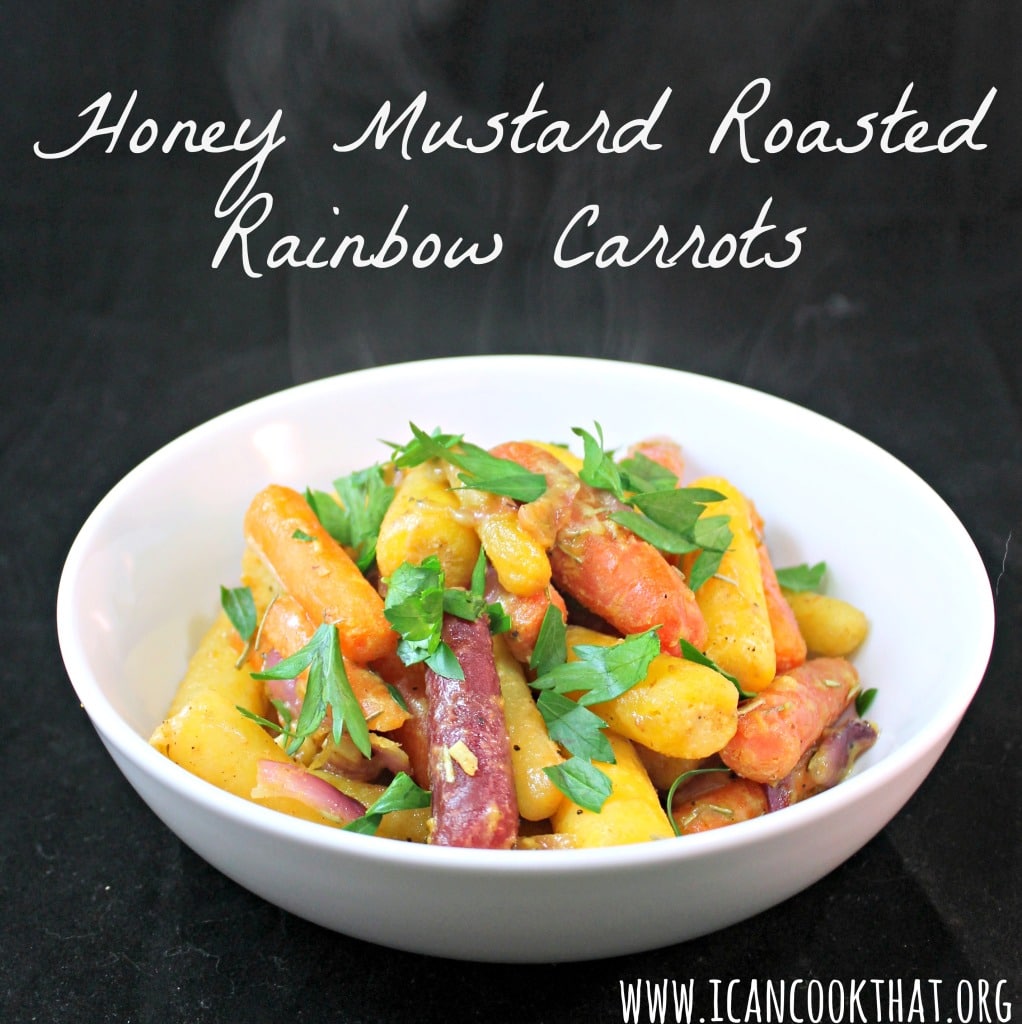 Honey Mustard Roasted Rainbow Carrots