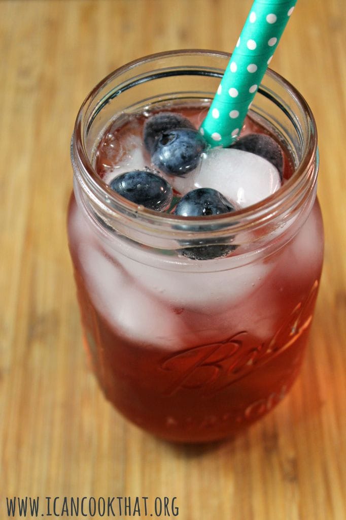 Sparkling Blueberry Pomegranate Cocktail