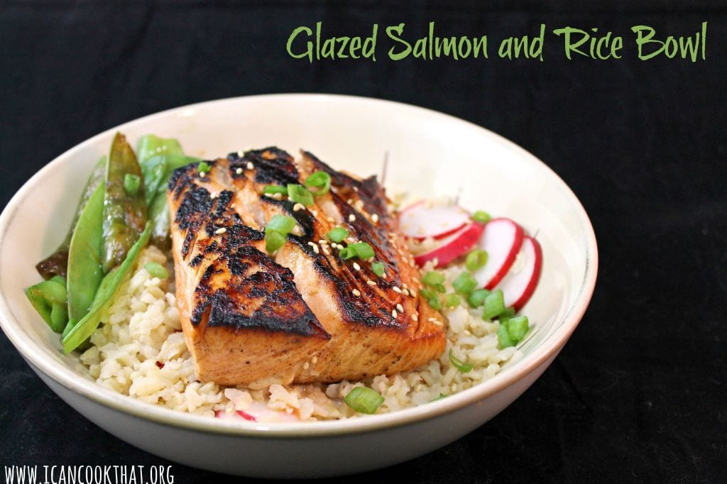 Glazed Salmon and Rice Bowl
