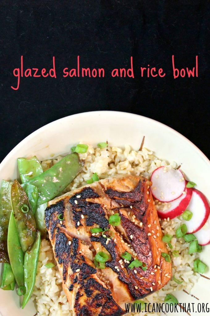 Glazed Salmon and Rice Bowl