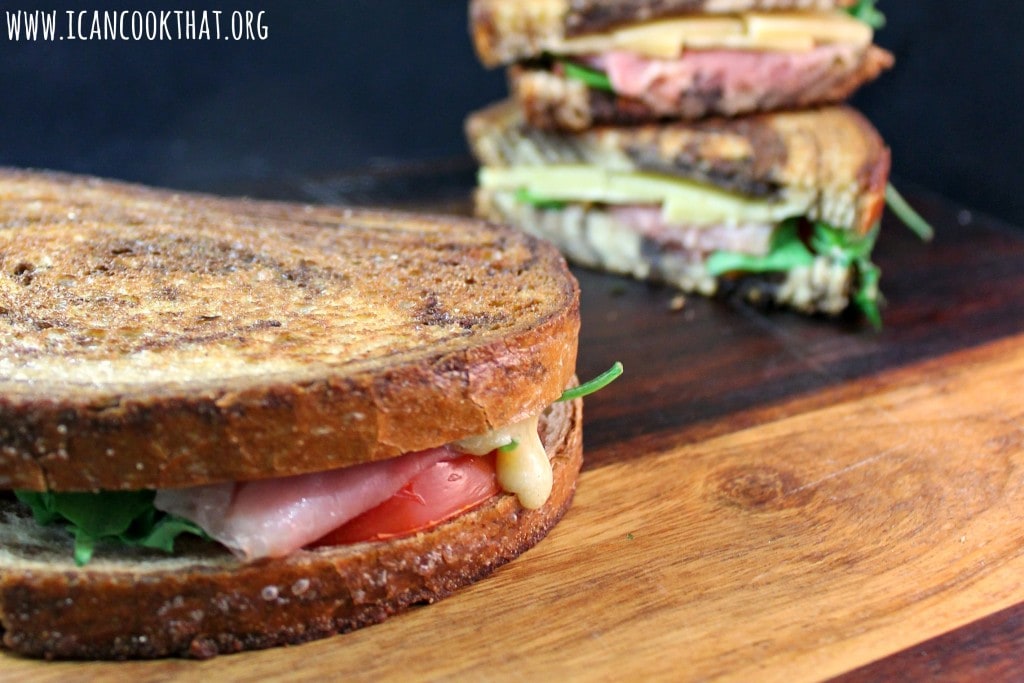 Dubliner Cheese Toasties with Prosciutto and Tomato