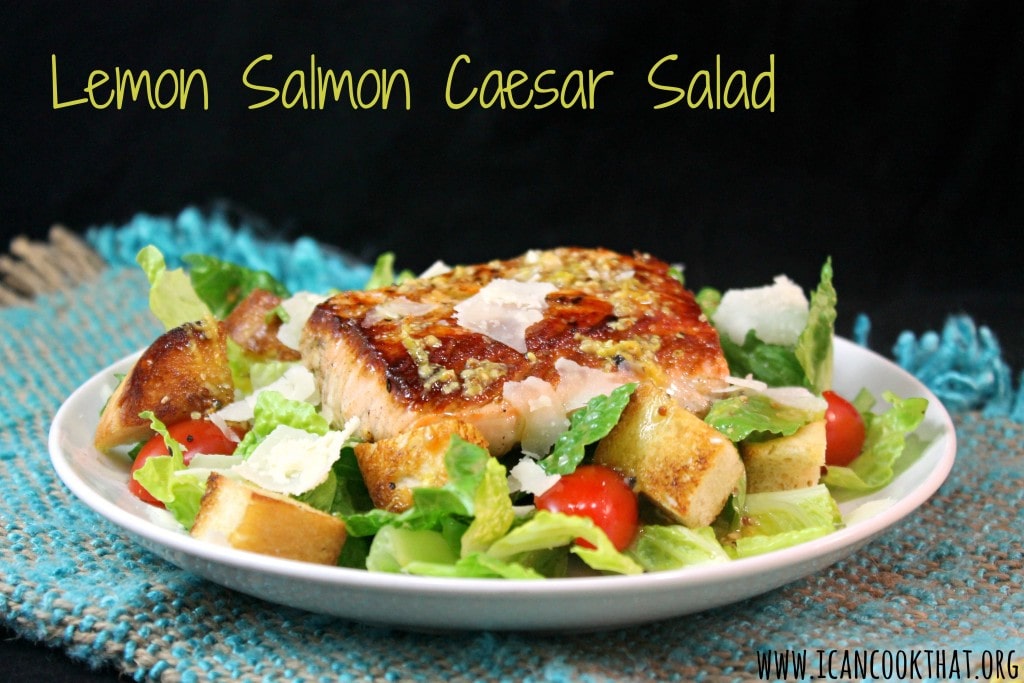 Lemon Salmon Caesar Salad