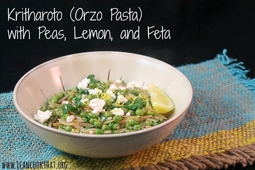 Kritharoto (Orzo Pasta) with Peas, Lemon, and Feta