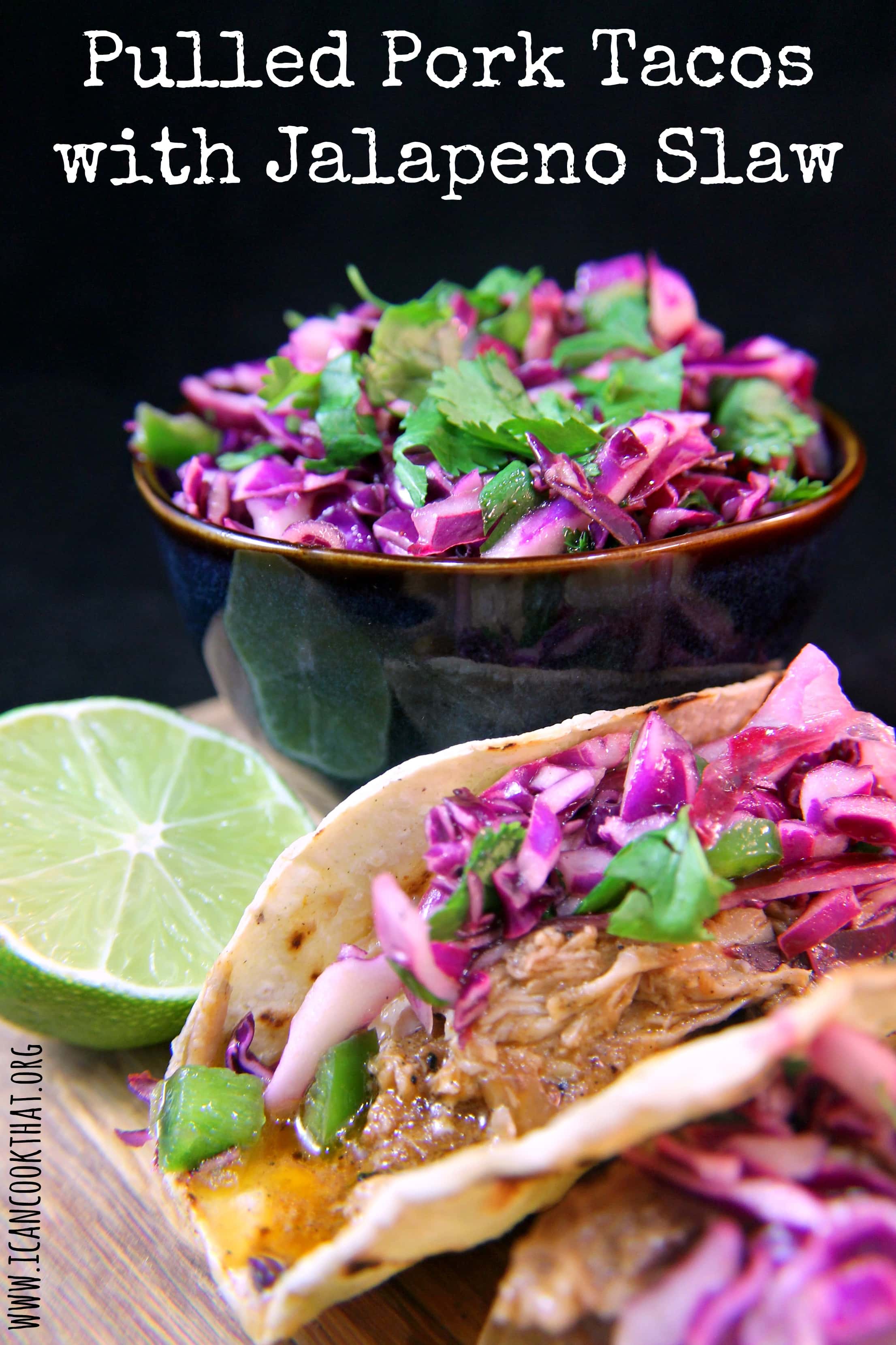 Pulled Pork Tacos with Jalapeno Slaw