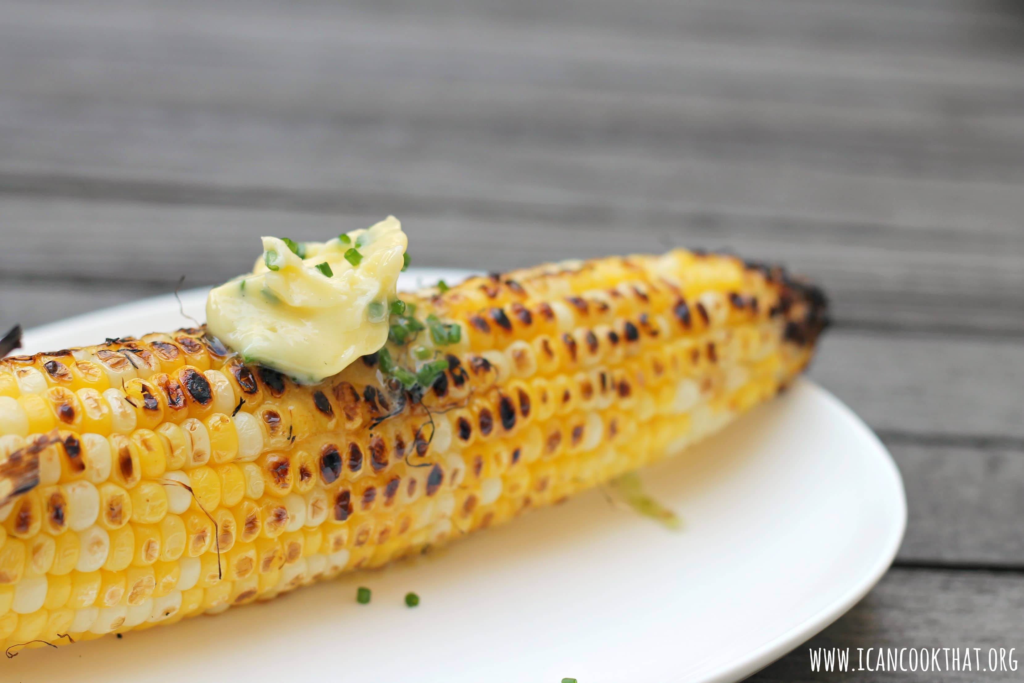 Grilled Corn with Chive Butter
