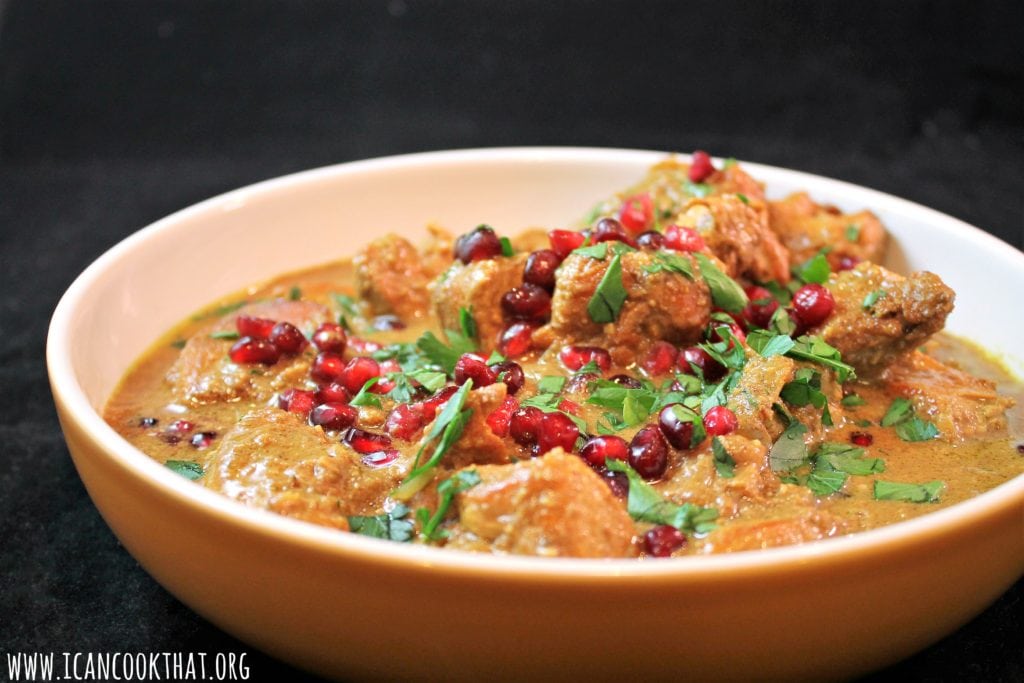 Fesenjan: Persian Chicken Stew with Walnut and Pomegranate Sauce