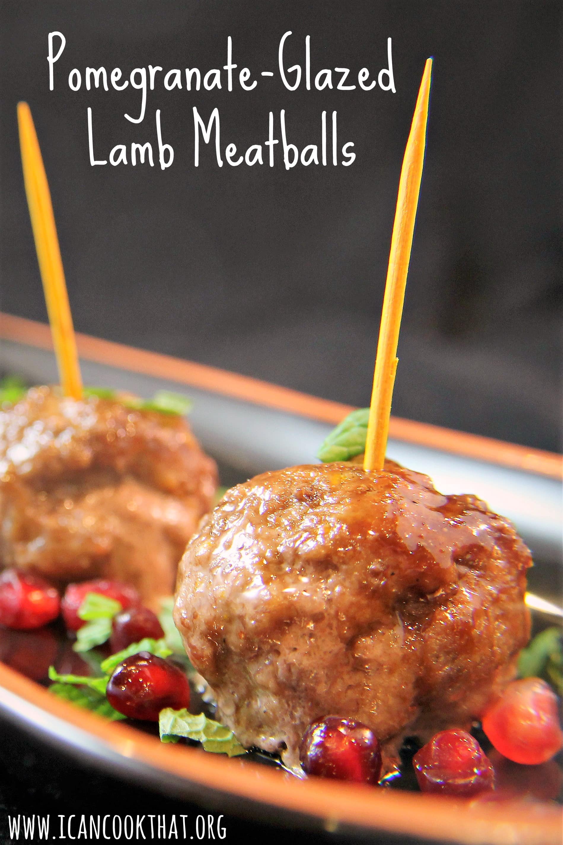 Pomegranate-Glazed Lamb Meatballs