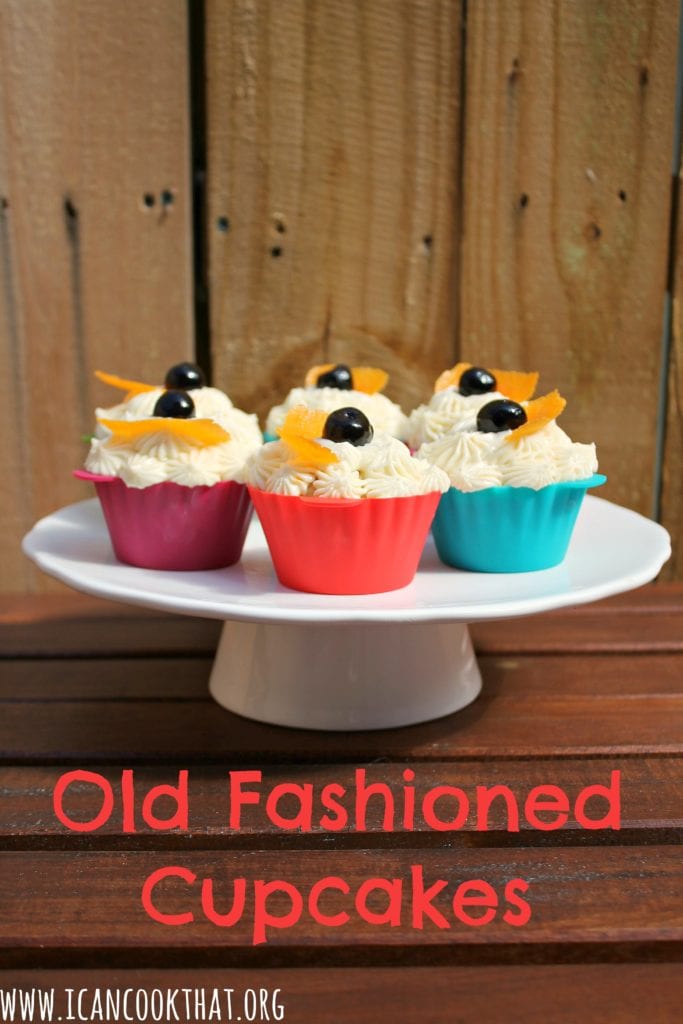 Old Fashioned Cupcakes- Vanilla-Orange Cupcakes with Bourbon-Orange Cream Cheese Frosting