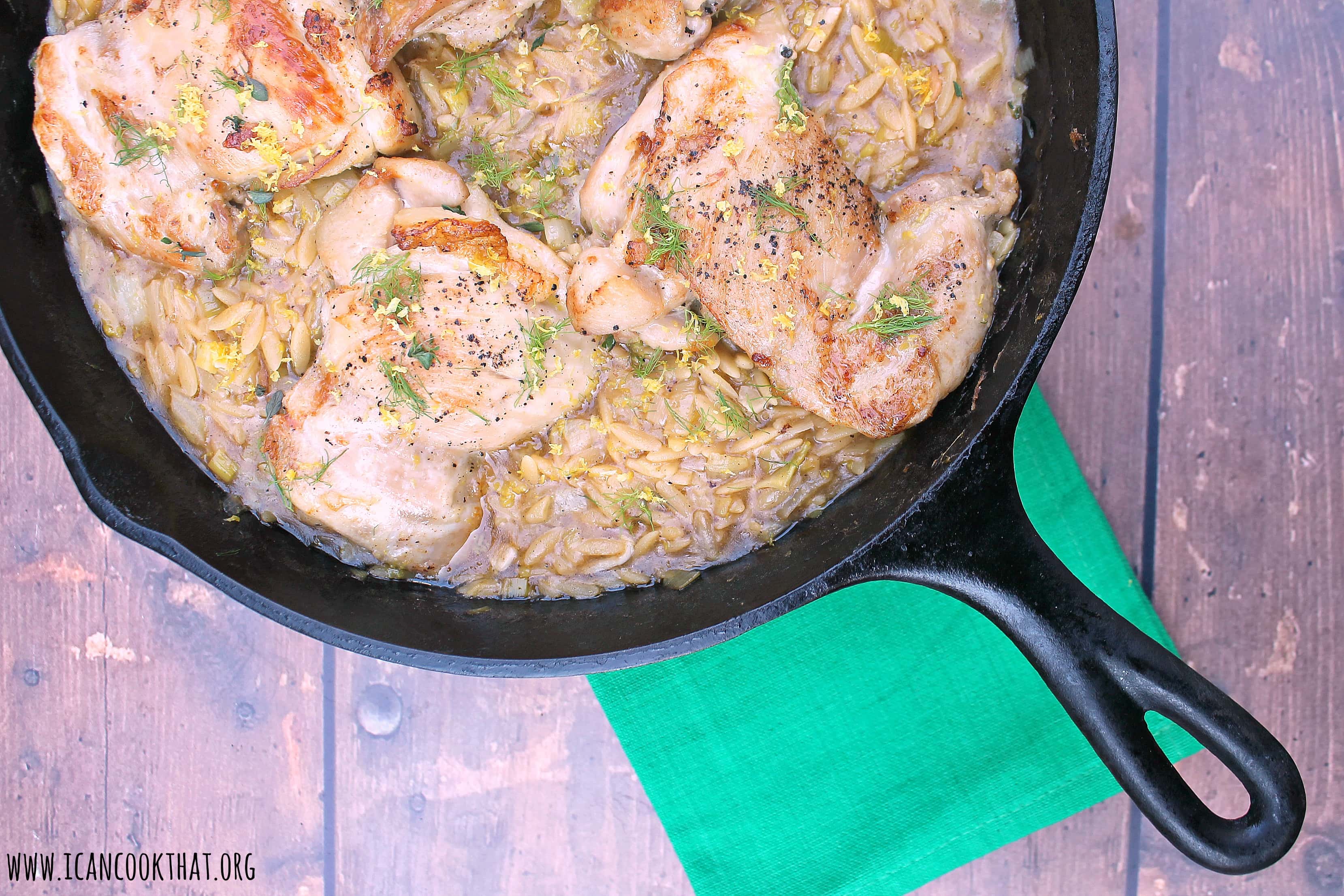 One Pot Chicken with Orzo