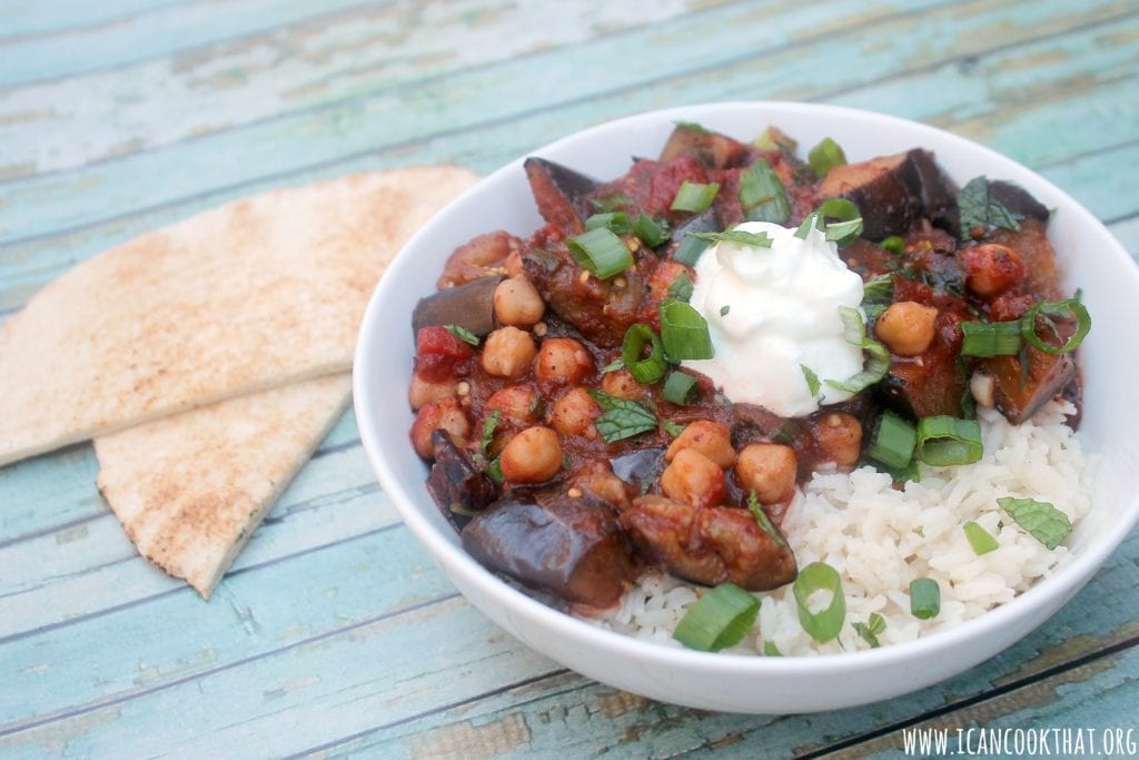 Sumac Scented Eggplant and Chickpeas I Can Cook That
