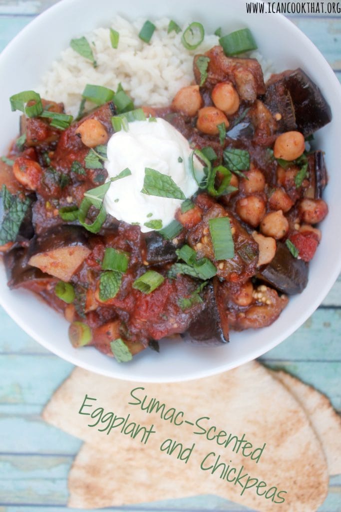 Sumac Scented Eggplant and Chickpeas I Can Cook That