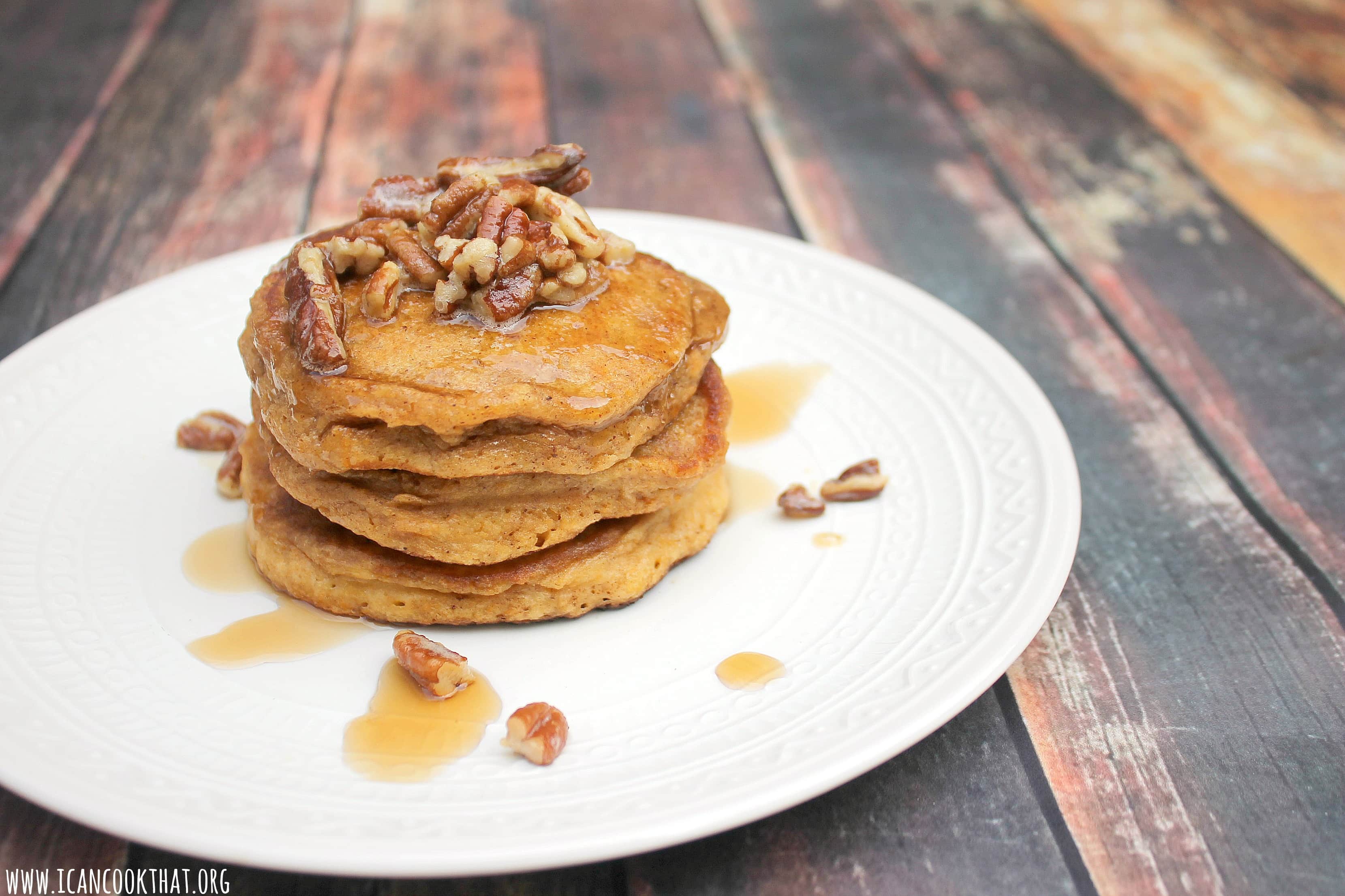 Sweet Potato Pancakes with Brown Butter Pecans