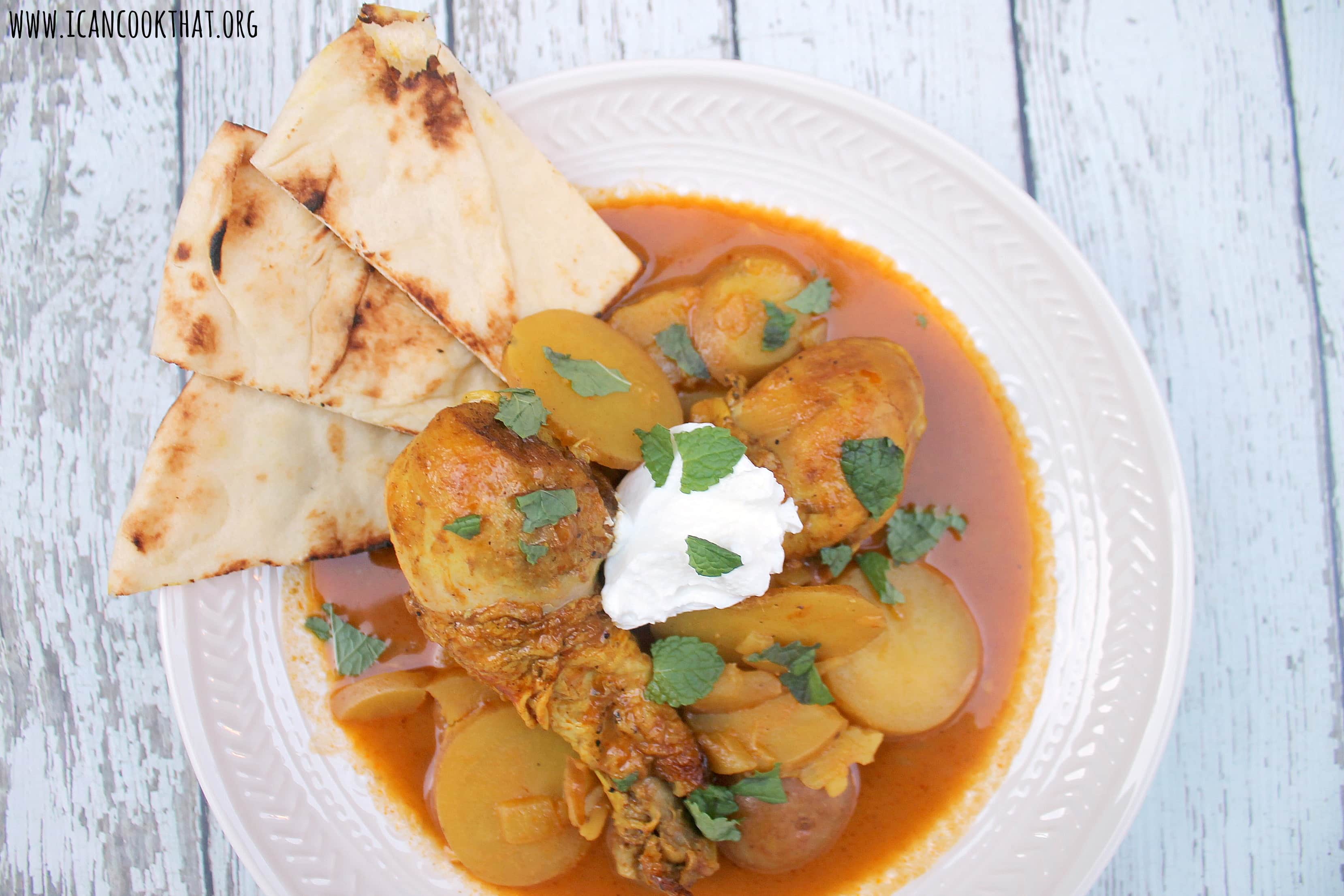 Indian Spiced Chicken and Potatoes in Tomato Cream Sauce