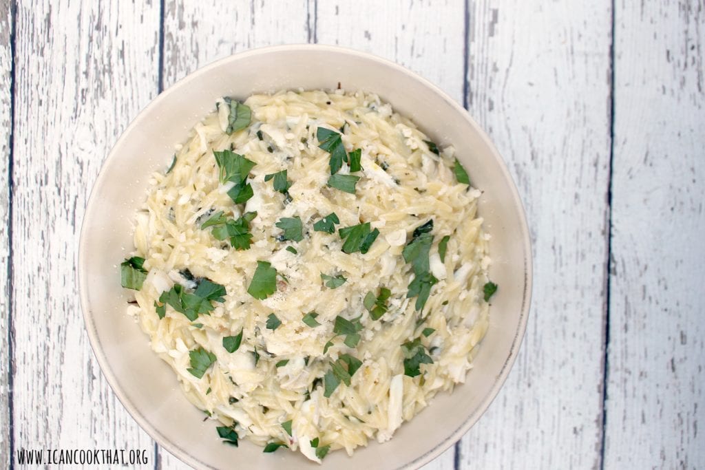 Lemon Orzo with Crab and Herbs